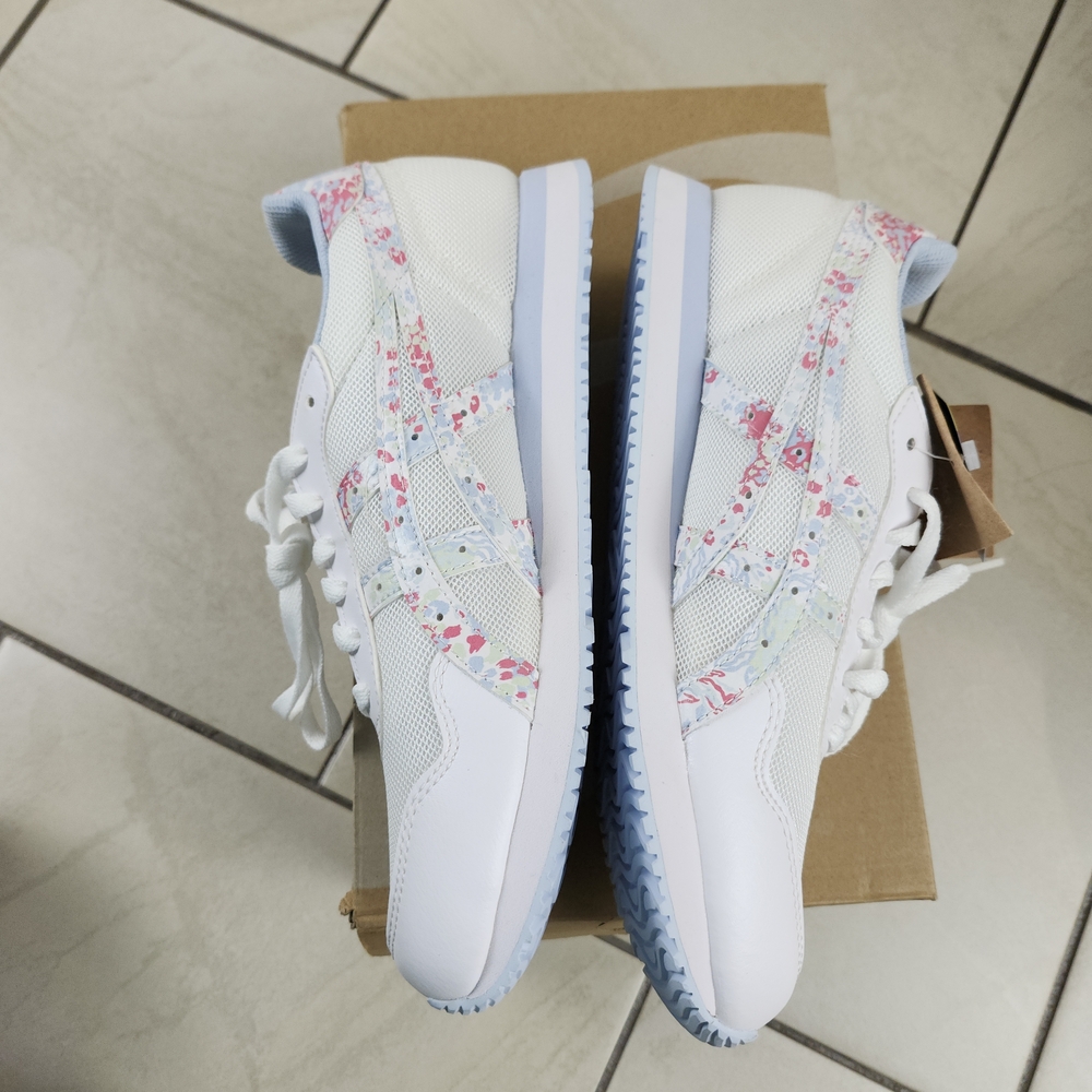 ASICS Women's Ortholite Tiger Runners White Papaya Pink Blue Athletic sneakers 9 - Picture 14 of 17